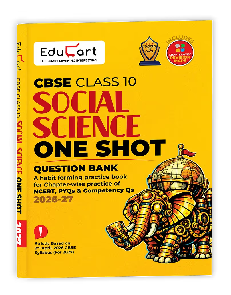 EduCart CBSE Class 10 Social Science One Shot Question Bank 2026-27 (English Medium)