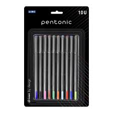 Pentonic Ball Pen 1.0mm 10 Units Assorted | Smooth Writing Ball Pens