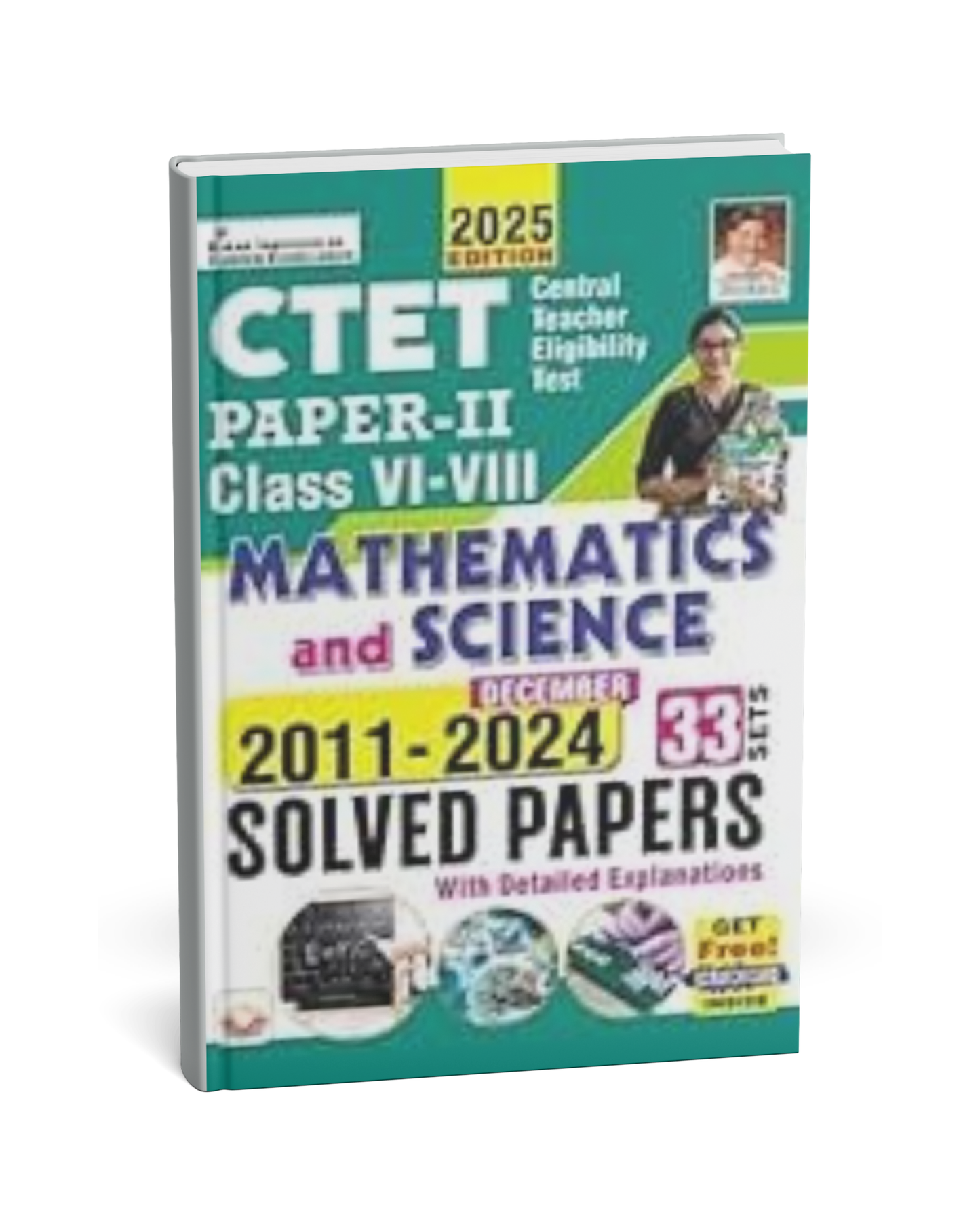 Kiran – CTET Paper-2 (Class 6 to 8) Mathematics & Science | 33 Sets Solved Papers 2025 [English]