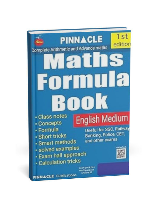 Pinnacle - Maths Formula Book (1st Edition) English Medium
