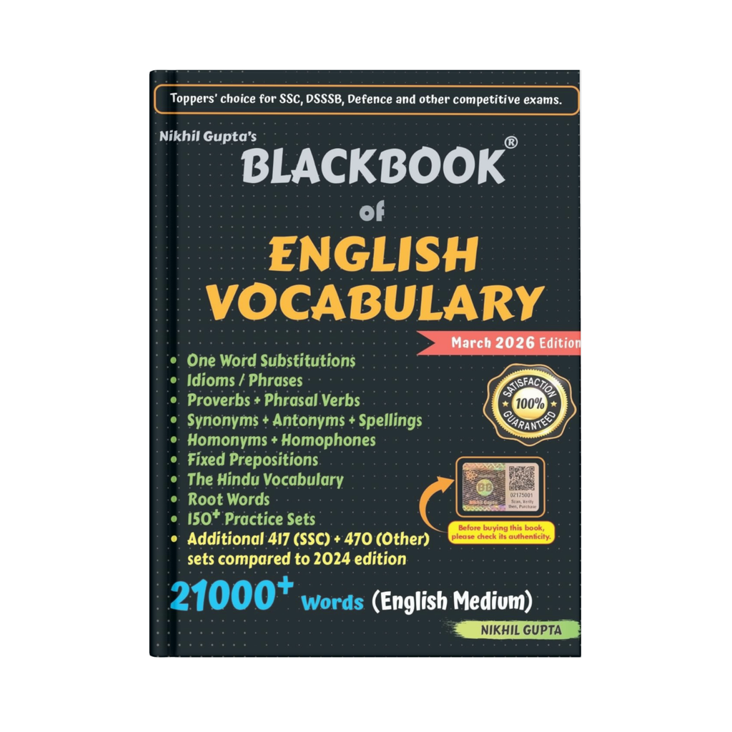 Blackbook of English Vocabulary March 2026 Edition By Nikhil Gupta (English Medium)