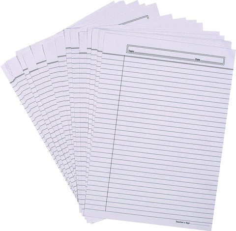 A4 Size One Sided Ruled Paper Notebook – 80 Pages