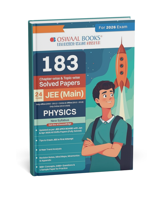 Oswaal JEE Main Physics 183 Solved Papers [English]