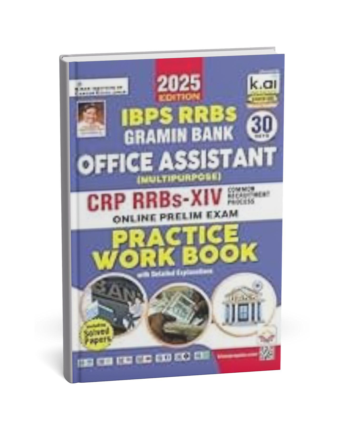 Kiran – IBPS RRBs Gramin Bank Office Assistant CRP RRBs-XIV Practice Work Book | 30 Sets (2025 Edition) [English]