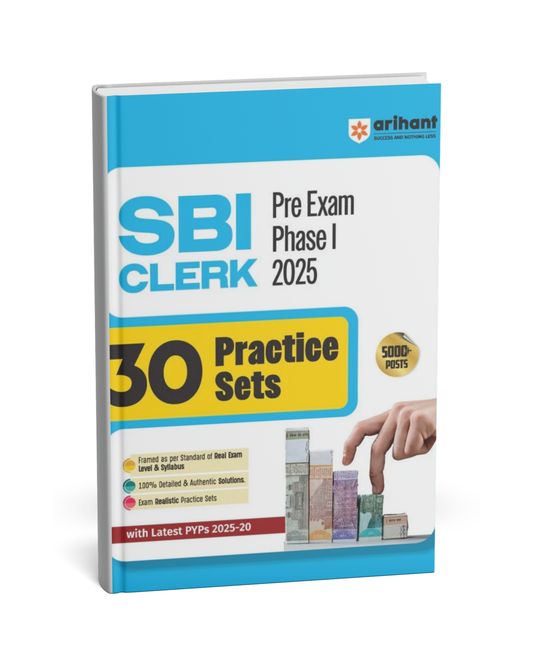 Arihant SBI Clerk Pre Exam Phase 1 2025 – 30 Practice Sets [English]