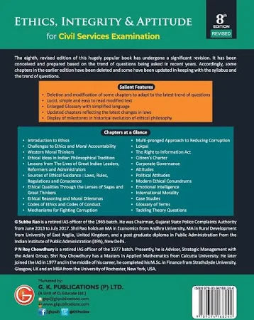 GKP Ethics, Integrity & Aptitude for Civil Services Examination (8th Edition) by G. Subba Rao & P. N. Roy Chowdhury