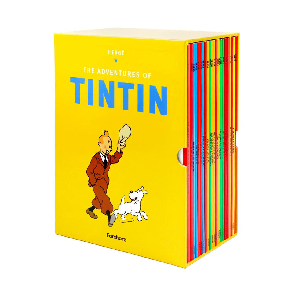 Tintin Paperback Boxed Set 23 Titles Complete Collection