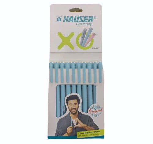 Hauser Germany Ball Pen Blue Ink Set – Premium Smooth Writing Pens (10 Pieces)