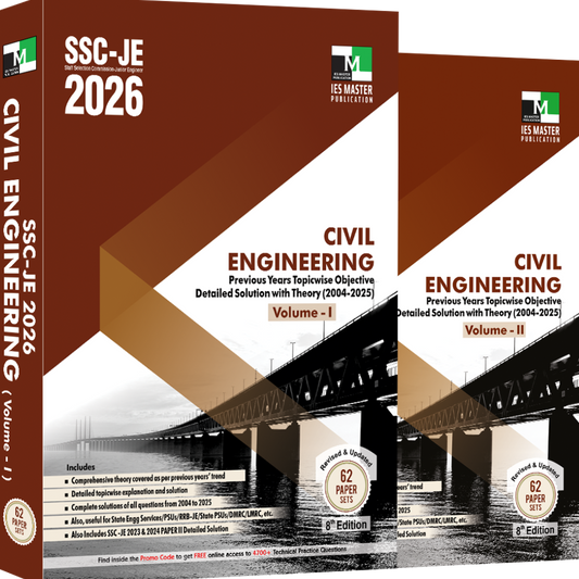 IES Master SSC JE 2026 Civil Engineering Volume I & II (English Medium)